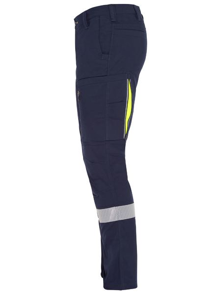 Pant Cargo 200gm Poly/Cott Stretch Vent Taped 87S Navy/Yellow BPC6150T_40039099_BPC6150T_NVYLS87
