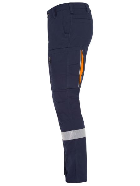 Pant Cargo 200gm Poly/Cott Stretch Vent Taped 97R Navy/Orange BPC6150T_40039072_BPC6150T_NVORR97