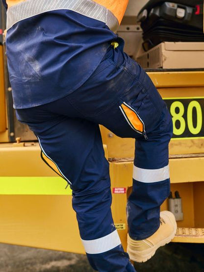 Pant Cargo 200gm Poly/Cott Stretch Vent Taped 97R Navy/Orange BPC6150T_40039072_BPC6150T_NVORR97