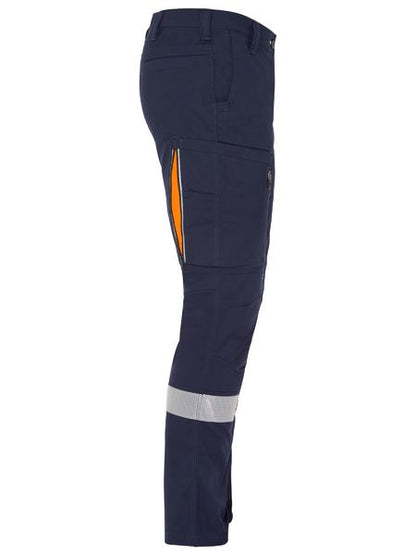Pant Cargo 200gm Poly/Cott Stretch Vent Taped 97R Navy/Orange BPC6150T_40039072_BPC6150T_NVORR97