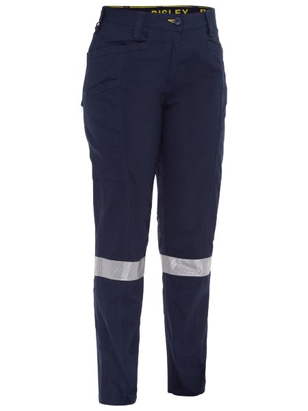 Pant Womens Cargo 200gm Poly/Cott Stretch Vented Taped 16 Navy/Orange BPCL6_40039125_BPCL6150T_NVOR16