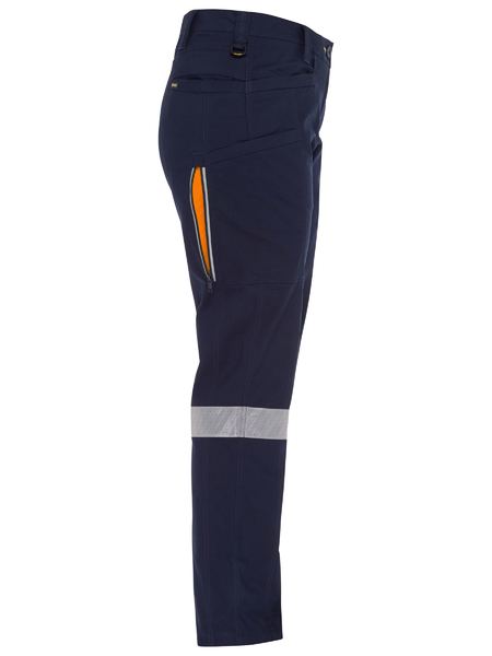 Pant Womens Cargo 200gm Poly/Cott Stretch Vented Taped 24 Navy/Orange BPCL6_40039129_BPCL6150T_NVOR24