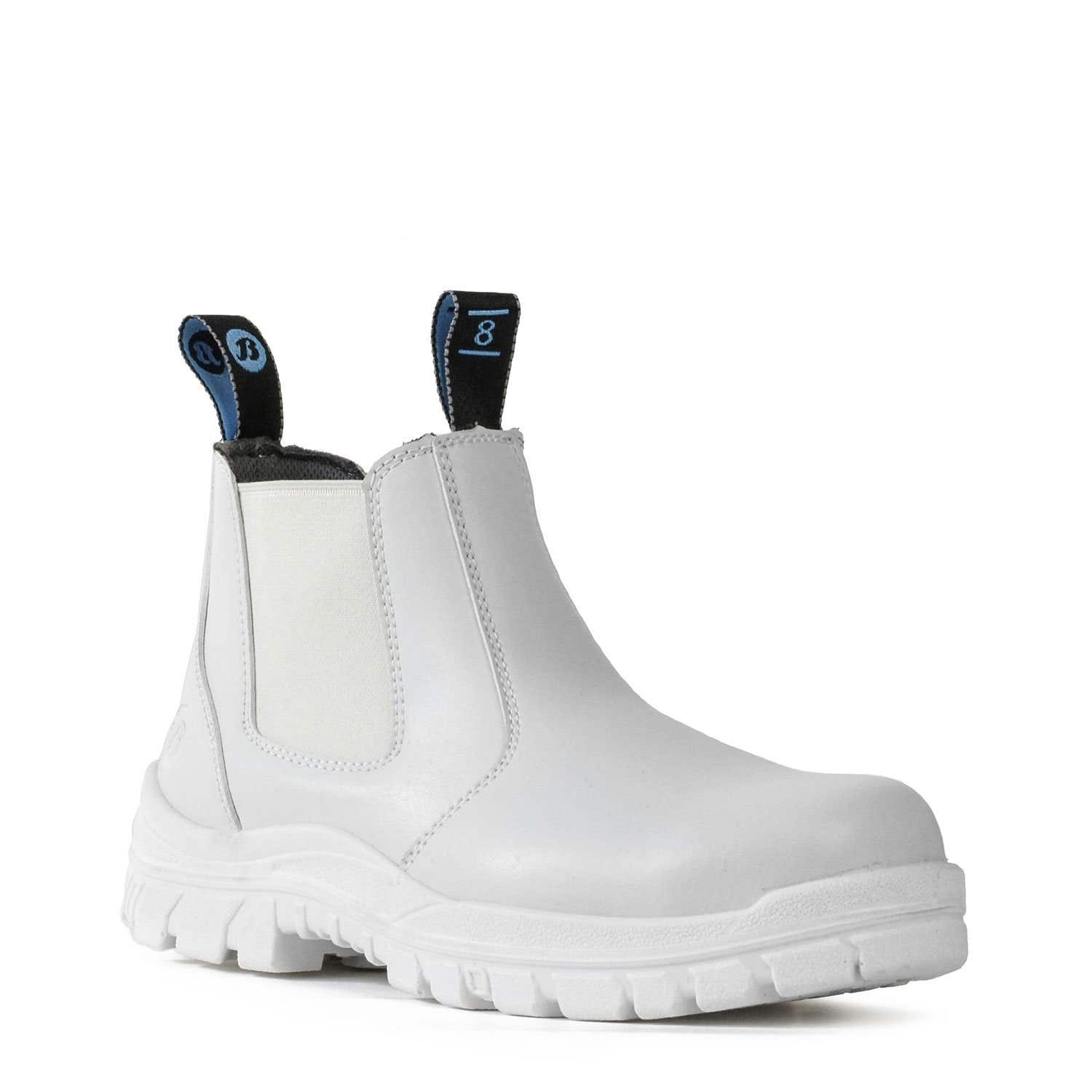 Boots Steel Toe Elastic Side White Hercules 9 Bata 453394 805-11514-9
