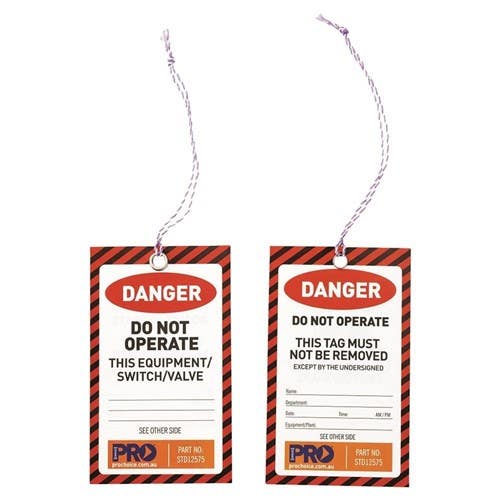 Tag DANGER DO NOT OPERATE Red Non Tear 125 x 75mm ProChoice 60016831 STD12575