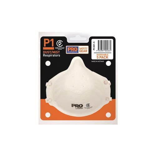 Respirator Disposable Mask P1 Prochoice Pk 5 30003093 PC301-5