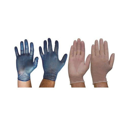 Gloves Powder Free Disposable Blue Vinyl Medium PK100 452140 DVBPFM