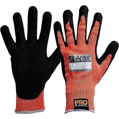 Gloves Cut 5 Resistant Touch PU Size 10 Arax Platinium APNPUD 10 191904 APNPUD10