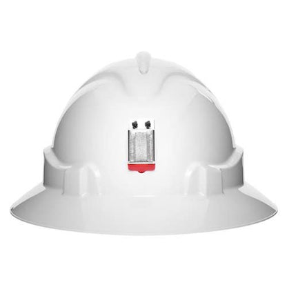 Hard Hat V6 Vented White Full Brim Plus Lamp Bracket Ratchet Harness 478527 HHV6FBLB-W