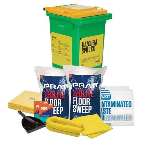 Hazchem Economy Spill Kit 120L Bin Yellow Lid 40041137 ESKH120