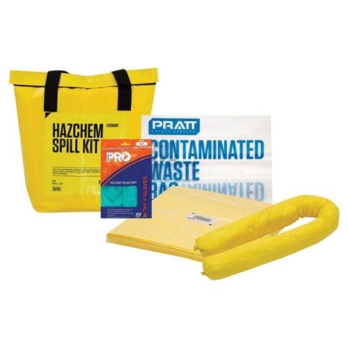 Hazchem Economy Spill Kit Yellow Bag 25L 40041140 ESKH025