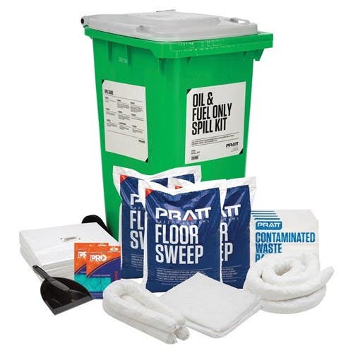Oil & Fuel Economy Spill Kit 240L Bin White Lid 40041141 ESKOF240