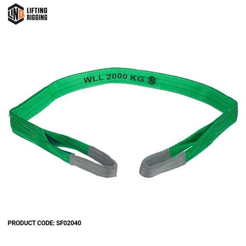 Sling Flat 2T  4m Green SF02040 40073002 SF02040
