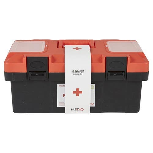 Mediq Modular First Aid Kit In Hard Case With 5 First Aid Modules 1-25ppl 485625 FAMKT