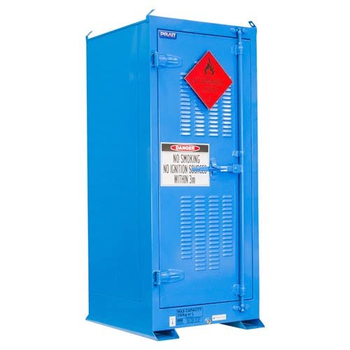 DANGEROUS GOODS OUTDOOR STORAGE CABINET 250L 1 Door 3 Shelves 490771 POD250D
