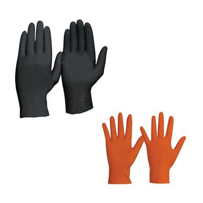 Gloves Disposable Nitrile H/duty P/free Orange 100/box Medium 470773 MDNOPFHDM