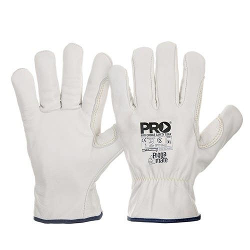 Glove Rigger Goat Grain Cut F  Large White GGL41CRL 40067802 GGL41CRL