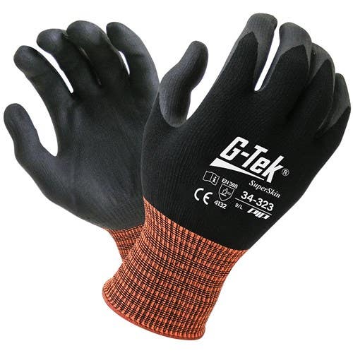 Gloves Nitrile Open Weave SuperSkin Large GuardTek 244382 34-323-9