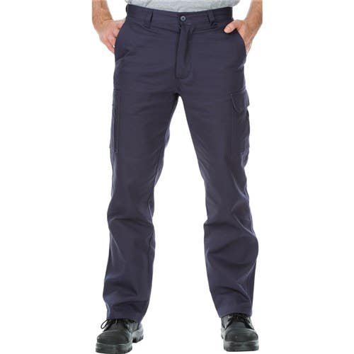 Pant Cotton Drill Cargo 310gsm Navy 97R 1024 Workit 278208 1024N97R