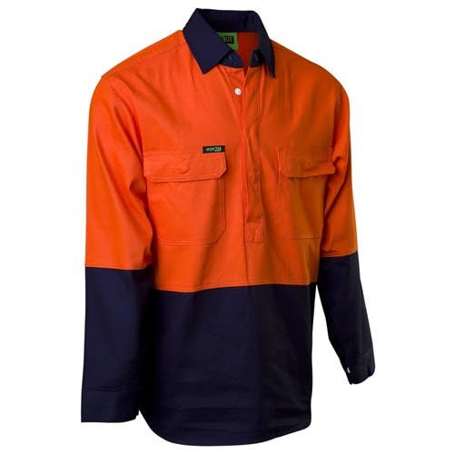 Shirt L/S Cotton Drill 310gsm/155gsm C/F Dual Weight Taped Welders 2027T