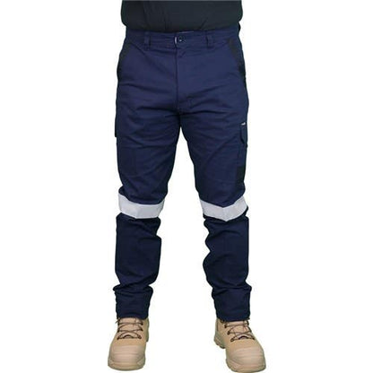 Pants Stretch Canvas Cargo 250gsm Taped Navy 117S Workit 453726 1026TN117ST