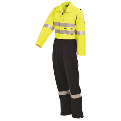 Coverall Flarex FR Inherent 215gsm Vented Taped Yellow/navy 87R 522044 4621YN-87R