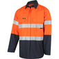 Shirt L/S Cotton PPE2 FR 190gsm Tape Hi Vis Orange/Navy XL 2820 Workit 489906 2820ONXL