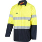 Shirt L/S Cotton PPE2 FR 190gsm Tape Hi Vis Yellow/Navy 4XL 2820 Workit 522166 2820YN4XL