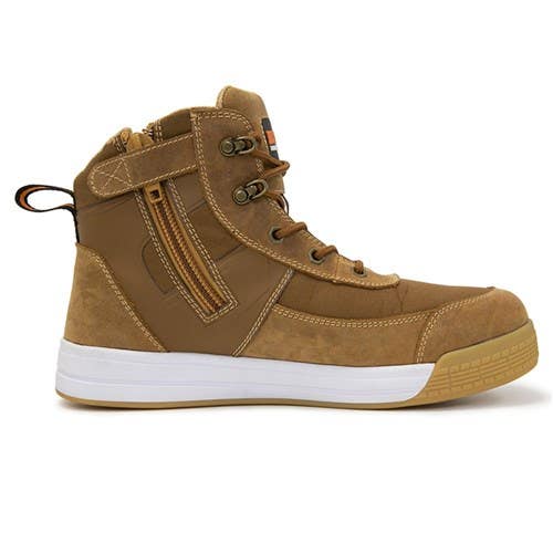 Boots Dune Zip Side Lace Up High Top Safety Brown Size 11 Bison DUNEBR-11 40030315 DUNEBR-11