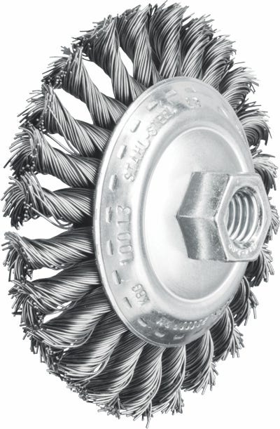 Brush Cup Wire Steel Twist Knot Flared 100mm x 10mm/14mm Universal Pferd 40009483 47701012