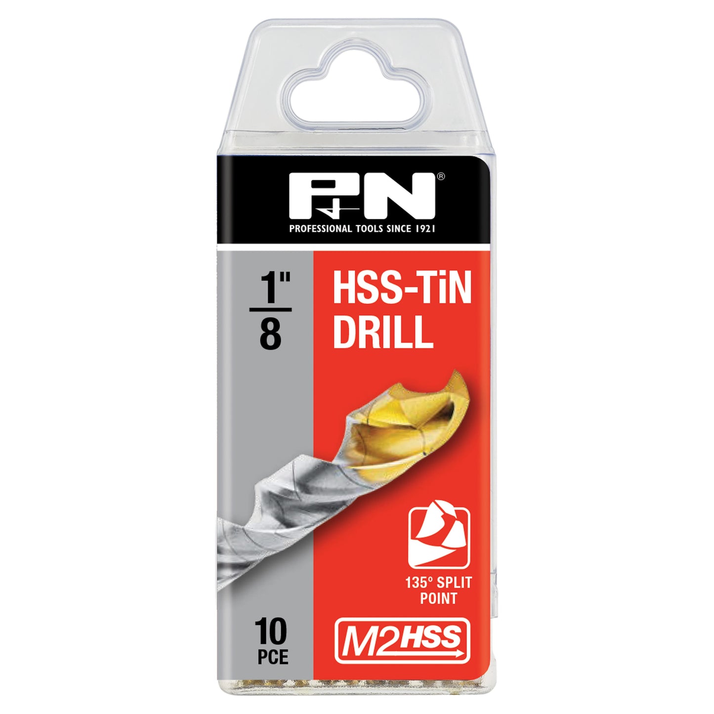 P&N 166411250 1/8 Workshop Jobber Drill Bit HSS Co TiN Imperial 10 Pack 37501329 166411250