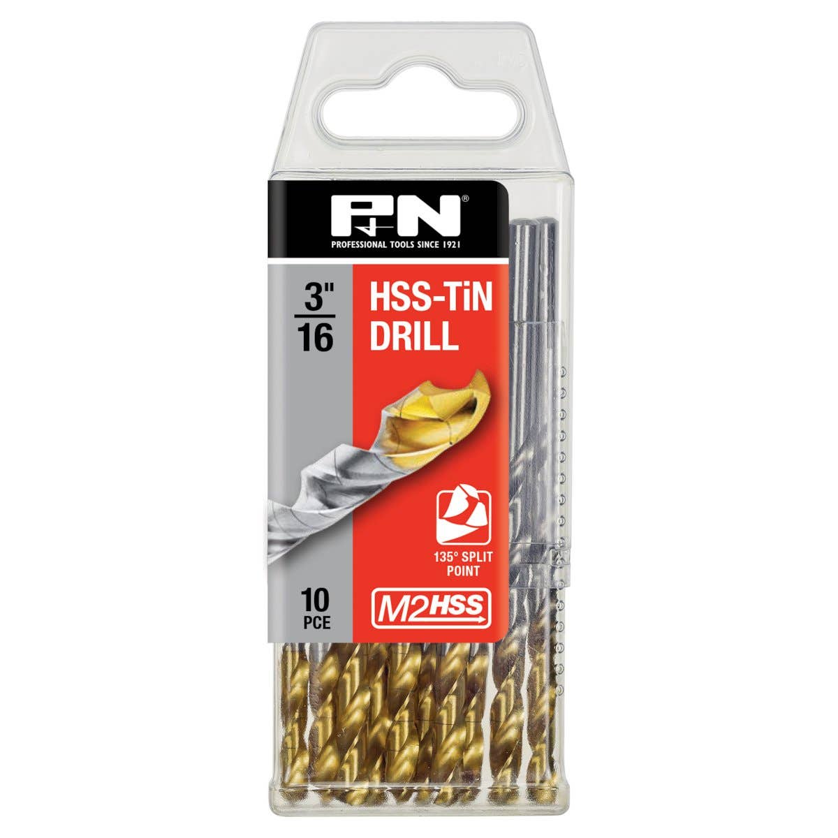 P&N 166411875 3/16 Workshop Jobber Drill Bit HSS Co TiN Imperial 10 Pack 37501328 166411875