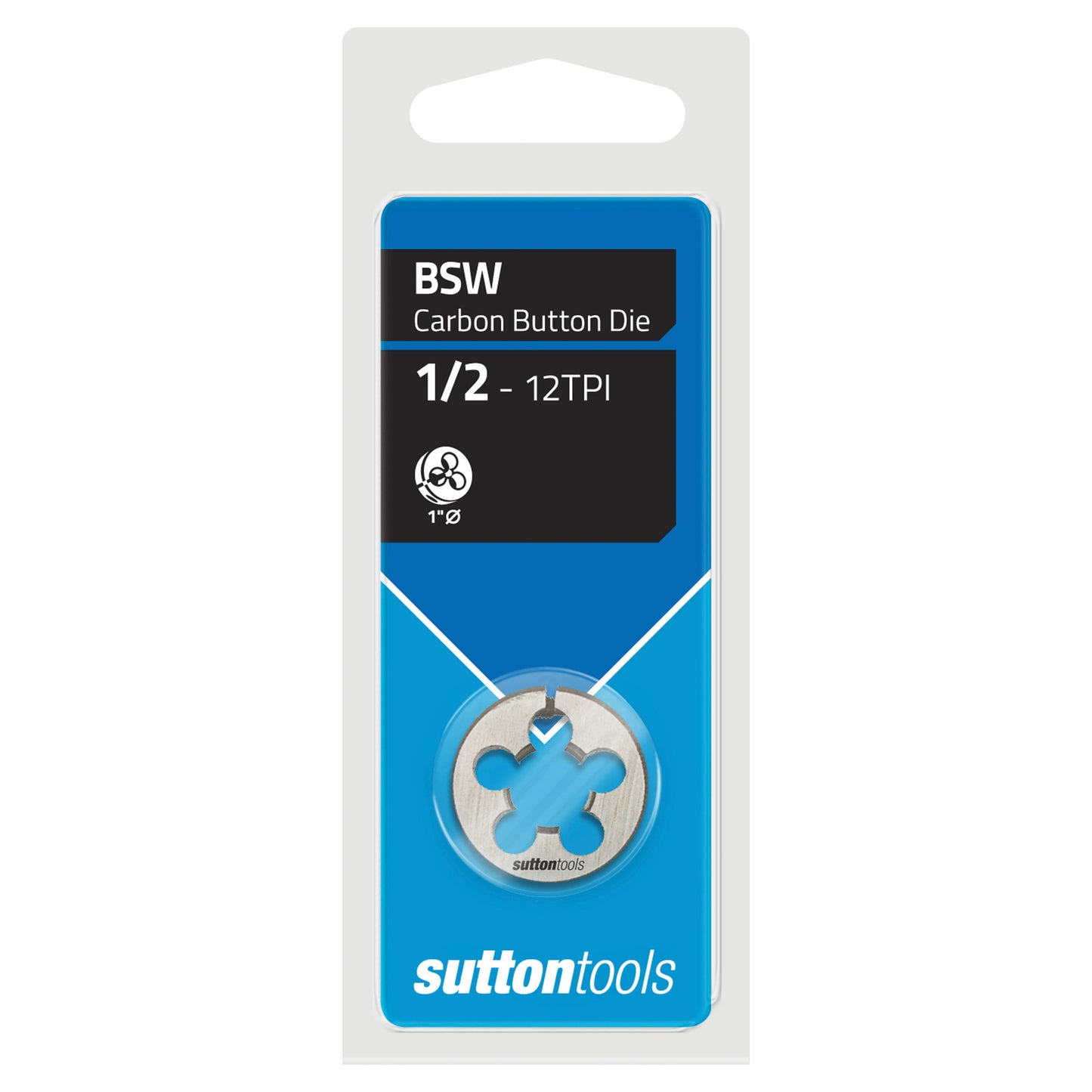 Die Button 1'' OD Carbon Steel 1/2''-12 BSW 92988005 M4181270