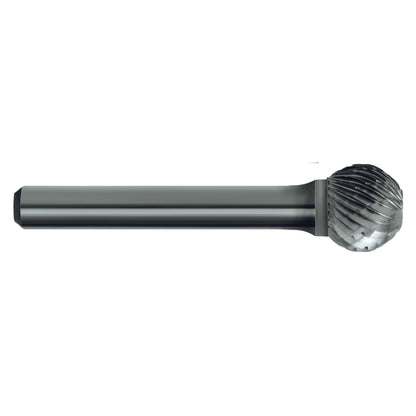 BUR CRB B202 SD100 BALL SHAPE DBLCUT 1/4 1/4 SHK 37100081 B202SD100