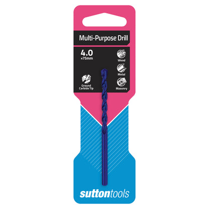 Drill D610 4.0 x 75mm Multi-Purpose Carded 79916981 D6100400