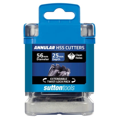 Annular Cutter H180 m2AI HSS TiAlN 56 x 25mm Sutton Tools  H1800560 40034804 H1800560