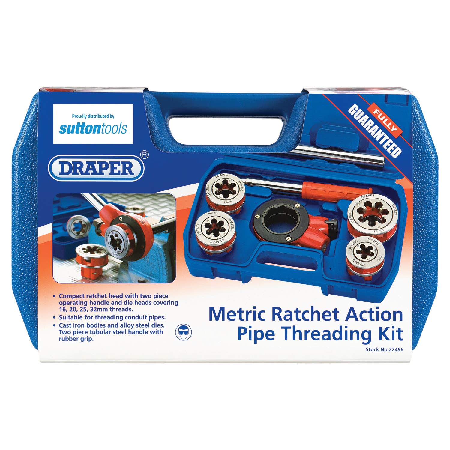 Metric Ratchet Action Pipe Threading Kit Die 16 X 1.5mm 20 X 1.5mm 486173 M4550001
