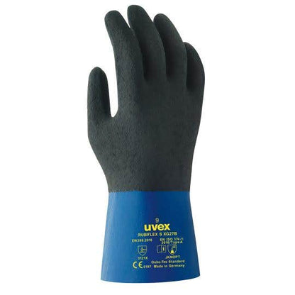Gloves Chemical Resistant Rubiflex SXG27B Sz 11 Uvex EN 388 3121 EN 374 JKL 258257 XG27BF4