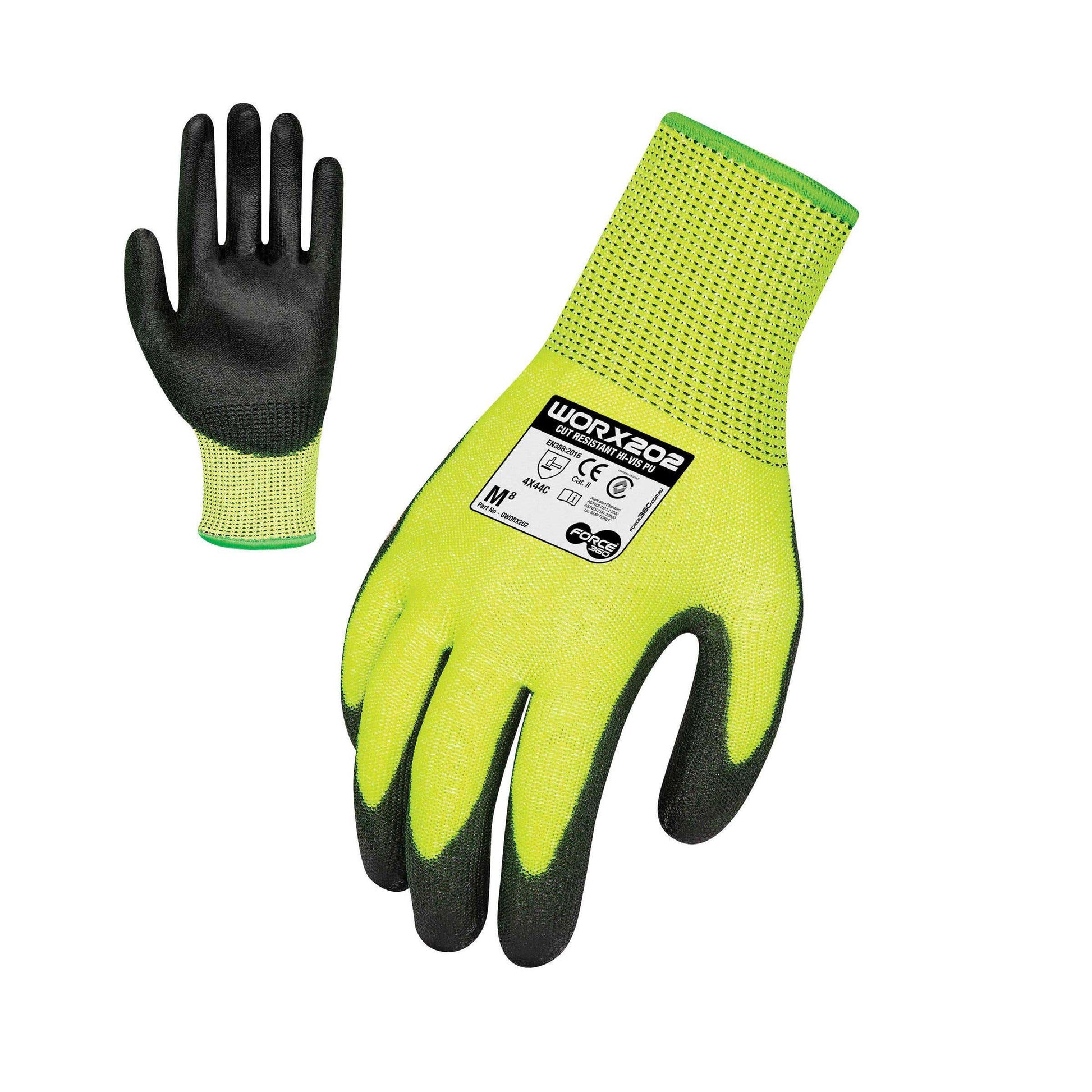 Worx 202 Cut 5 Glove L Force360 Hi Vis 309374 GWORX202.L
