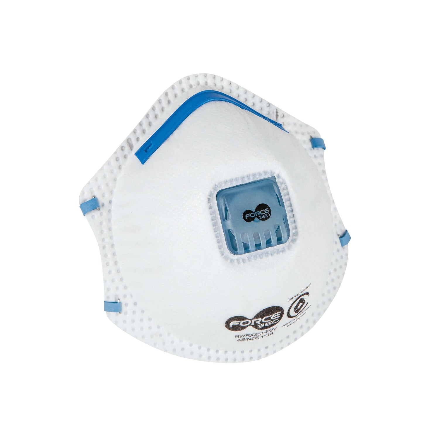 Force360 Worx251 P2V Disposable Respirator White 1041734 RWRX251