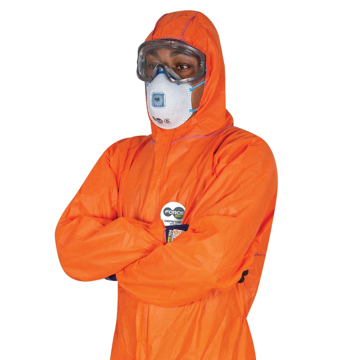 Coveralls Disposable Type 5/6 Orange M Defender Pk 50 434647 CFPR181-M