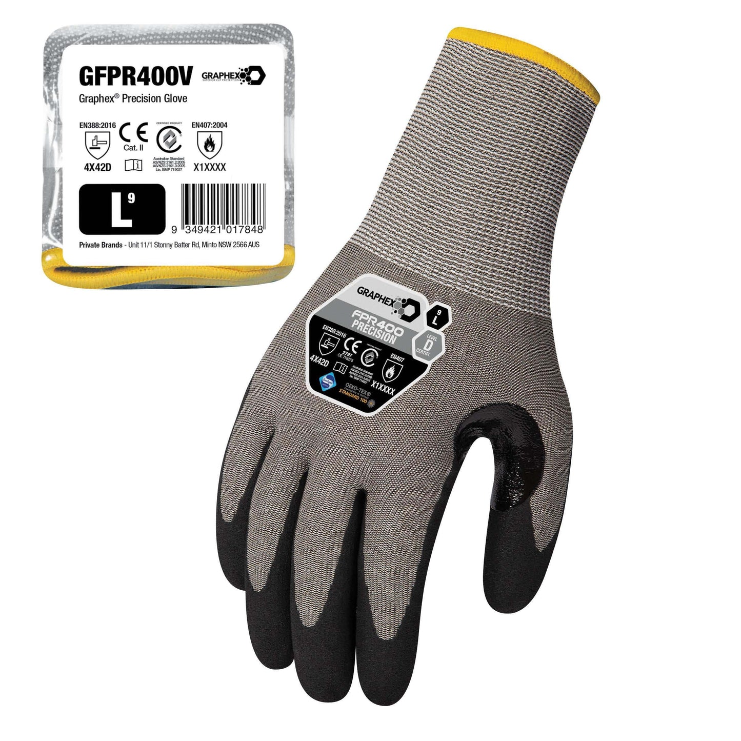 Glove Precision Cut 5 (Cut Level D) - Vend-Ready Packaging Graphex M 40047743 GFPR400V.M