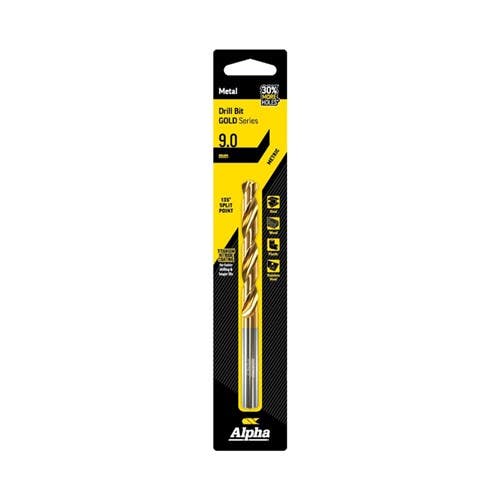 9mm Jobber Drill Bit Carded - Gold Series 37100121 C9LM090