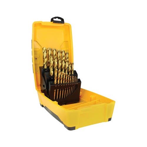 Bit Drill Set HSS Titanium 25 Piece 1-13mm Gold Series Alpha 32010002 Sm25PB