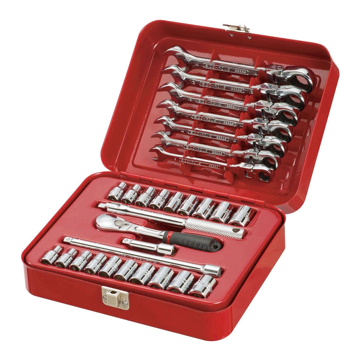 Socket/Spanner Set 1/4'' Dr Metric 30 Piece Sidchrome 35000782 SCMT12105