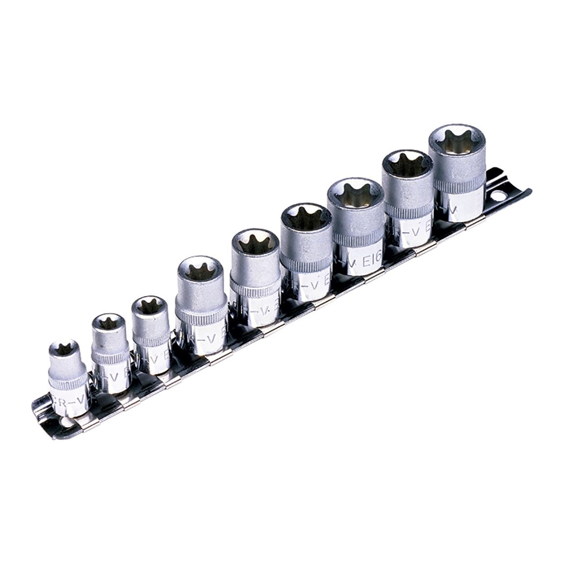 Socket Set 1/4'' + 3/8'' Dr Torx 9 Piece E6-E20 ABW 88837887 SCMT70288