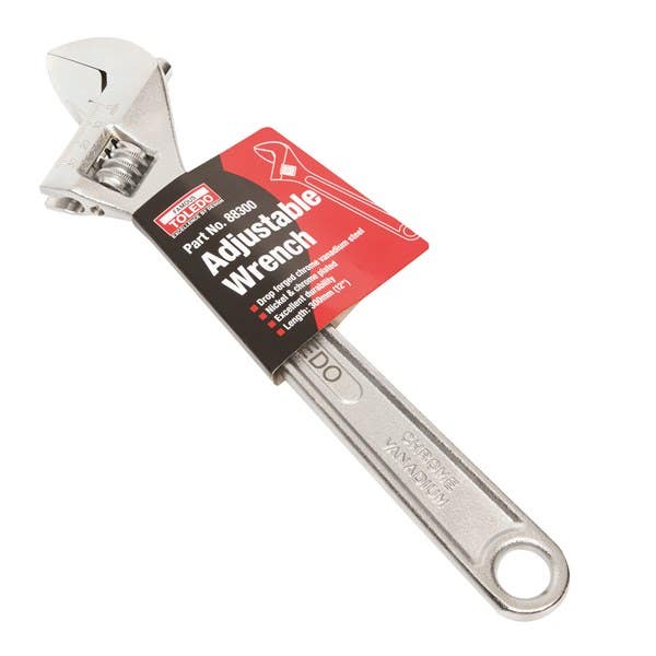 Wrench Adjustable 375mm Chrome Toledo 2128003 88375
