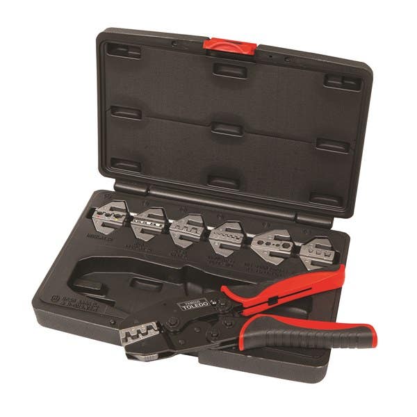 Toledo Crimping Plier Kit Ratcheting Multi Head 302018 220554 302018