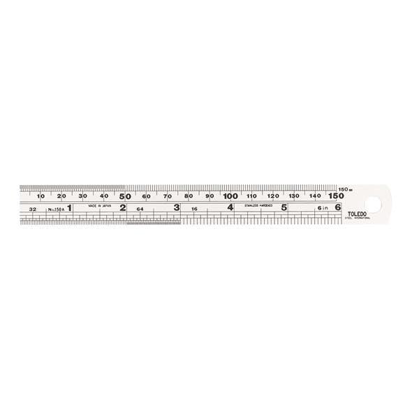 Ruler Stainless Steel 150 x 15mm AF/Metric 92018022 92018022 150A6