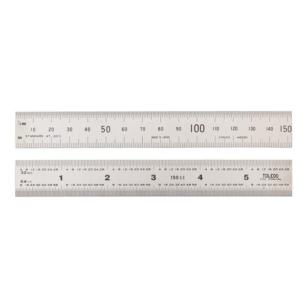 Ruler Stainless Steel 150 x 15mm Metric Double Sided 92018019 150SE