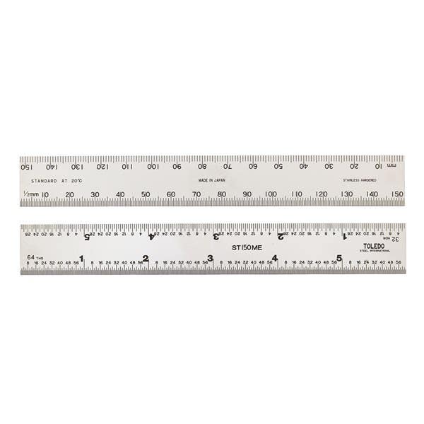 Ruler Stainless Steel 150 x 20mm AF/Metric 92010012 ST150ME6